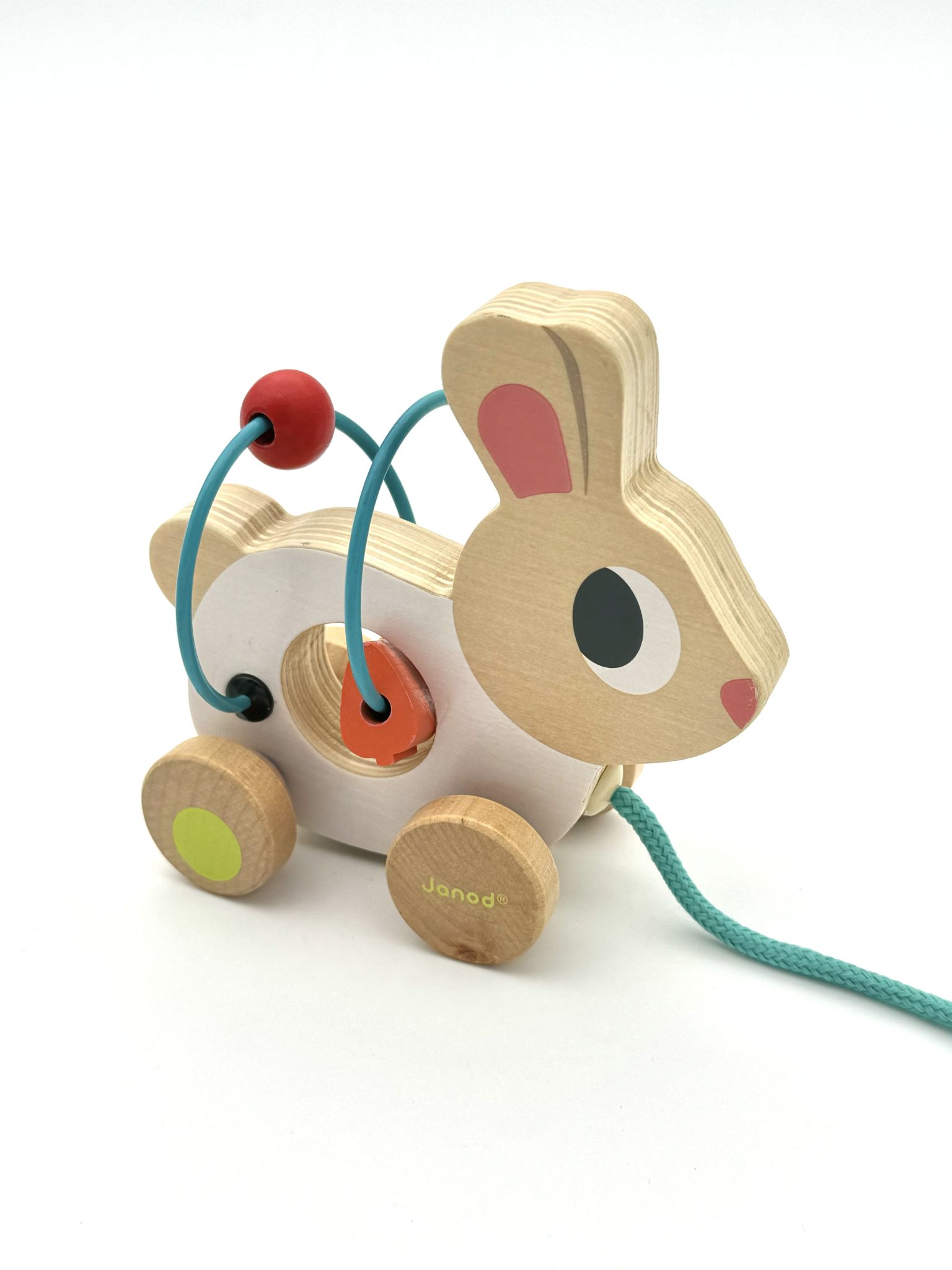 Mini looping Lapin en bois à tirer