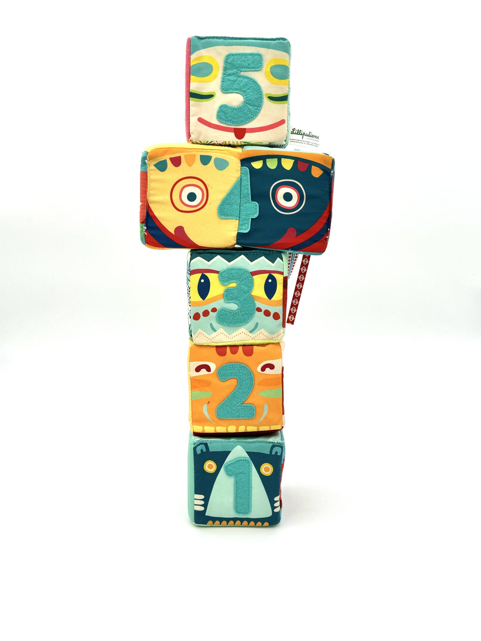 Set de six cubes totem