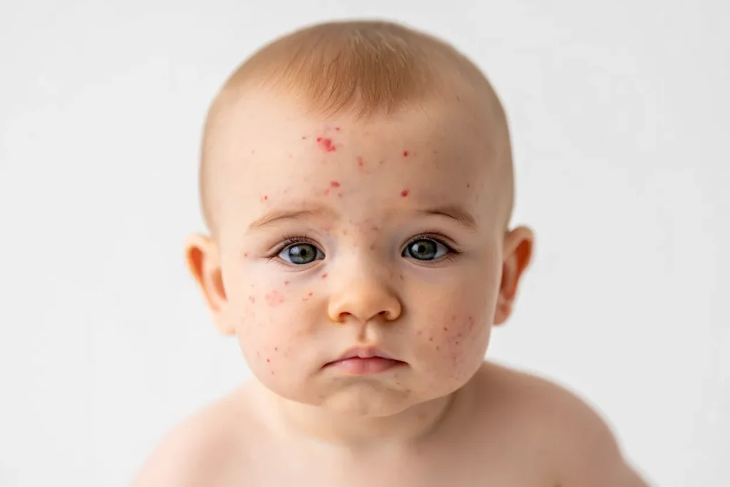 petit bouton rouge bébé sans fièvre