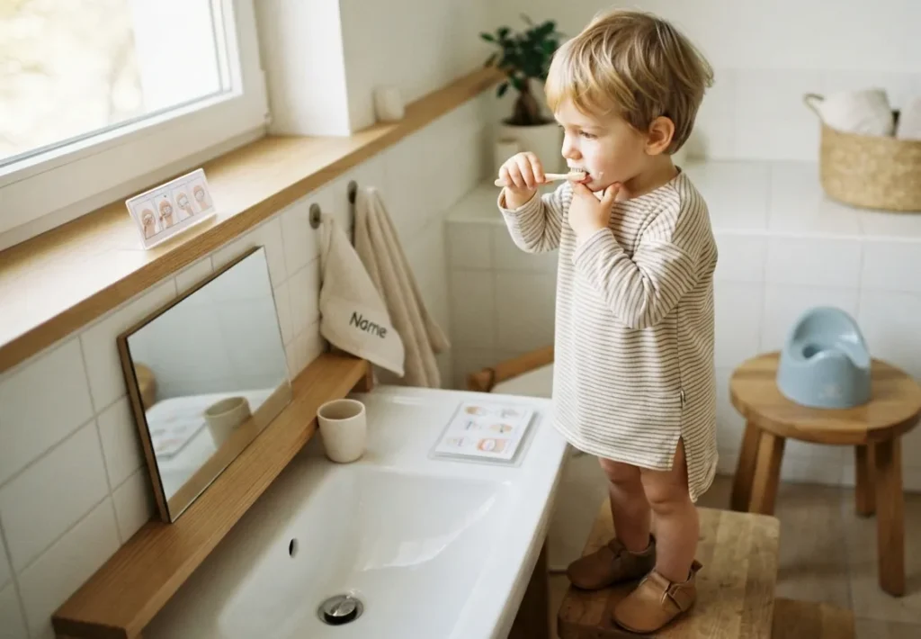 apprendre à se brosser les dents Montessori