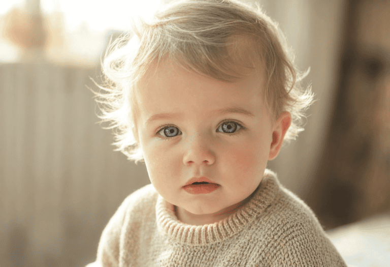 bébé secoue la tête