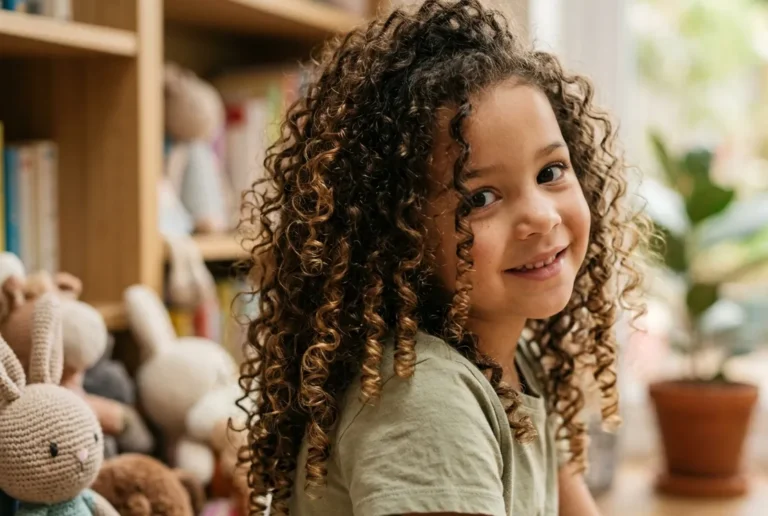 cheveux bouclés enfant