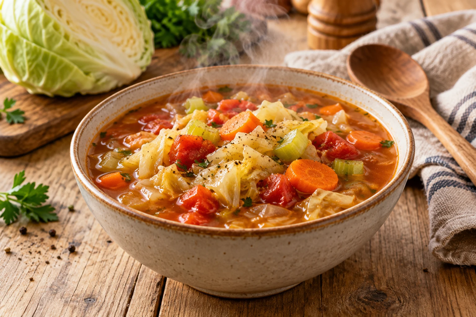 Soupe de régime au chou : la recette et ses limites